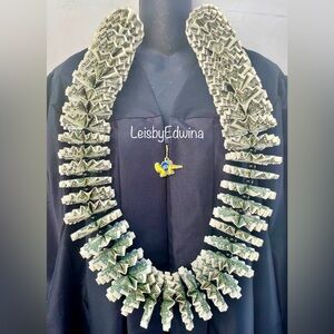 Handmade money lei with real 50 singles
